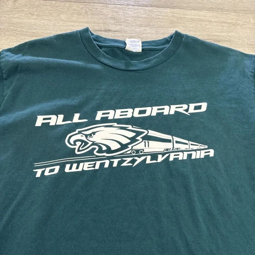 Carson Wentz Shirt Philadelphia Eagles NFL Wentzylvania Green Large